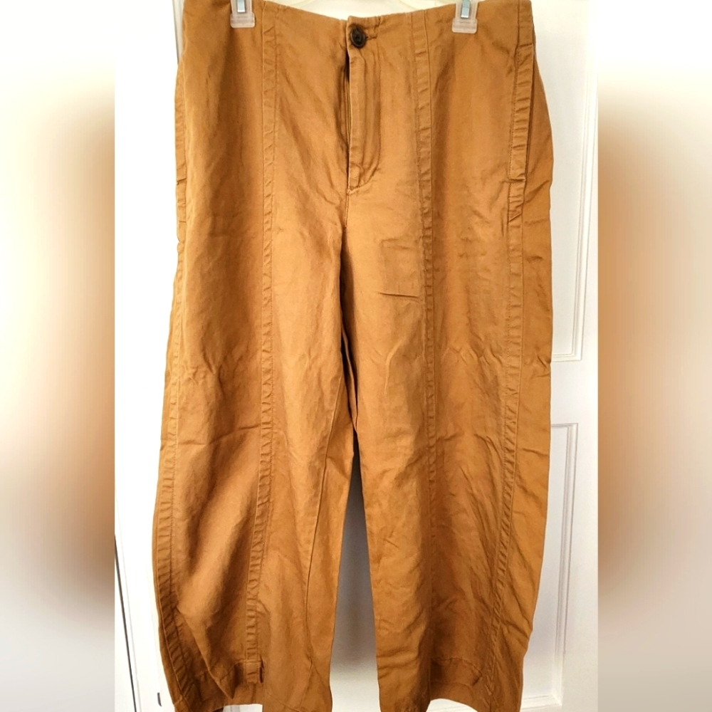 LOFT Women's Khaki (Curvy) Wide Leg Chinos